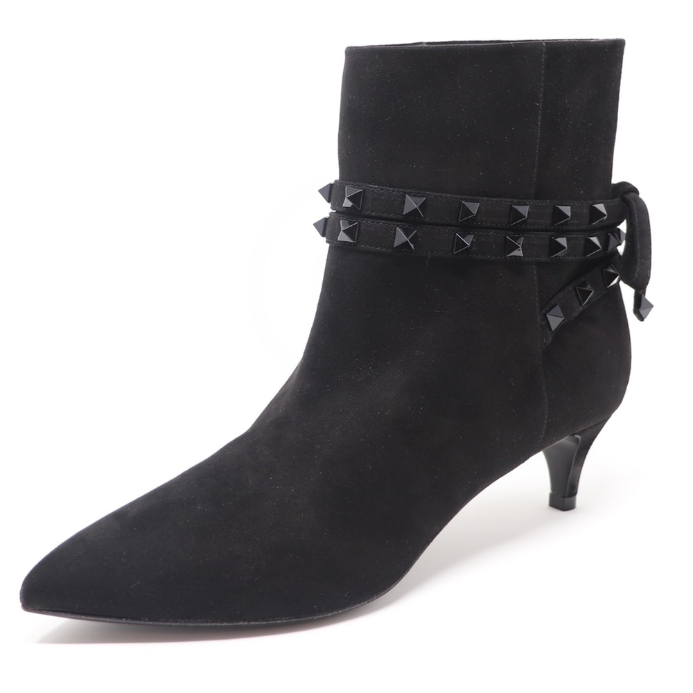 Brand New 8 Valentino Garavani Rockstud Flair Suede Booties - Picture 11 of 12